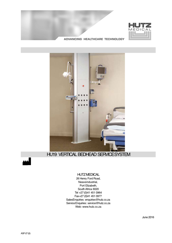 Read more about the article ASF-27<br>HU19 Vertical Bedhead Service System